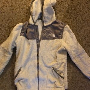 white fleece north face